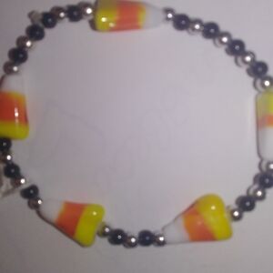 Candy Corn Beaded Bracelet